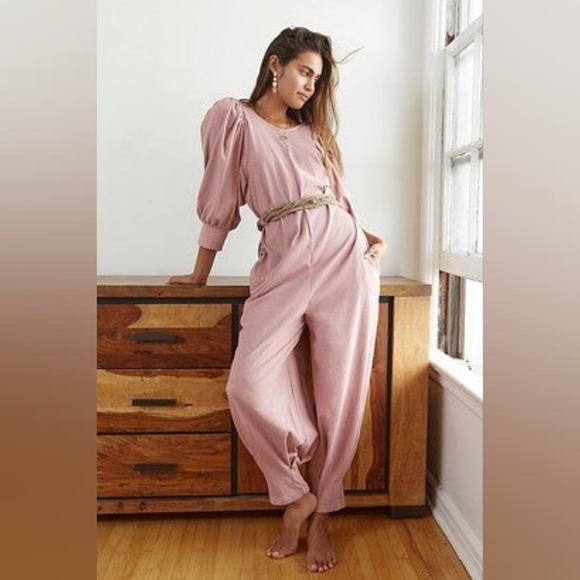 FREE PEOPLE Jackie Puff-Sleeve Jumpsuit - Picture 2 of 7